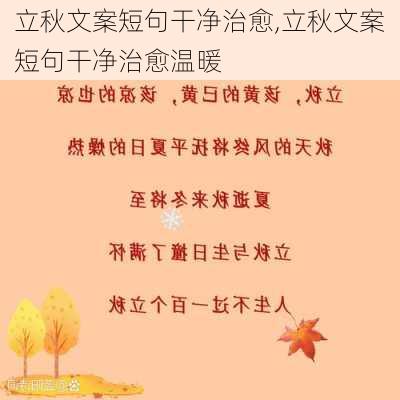 立秋文案短句干净治愈,立秋文案短句干净治愈温暖